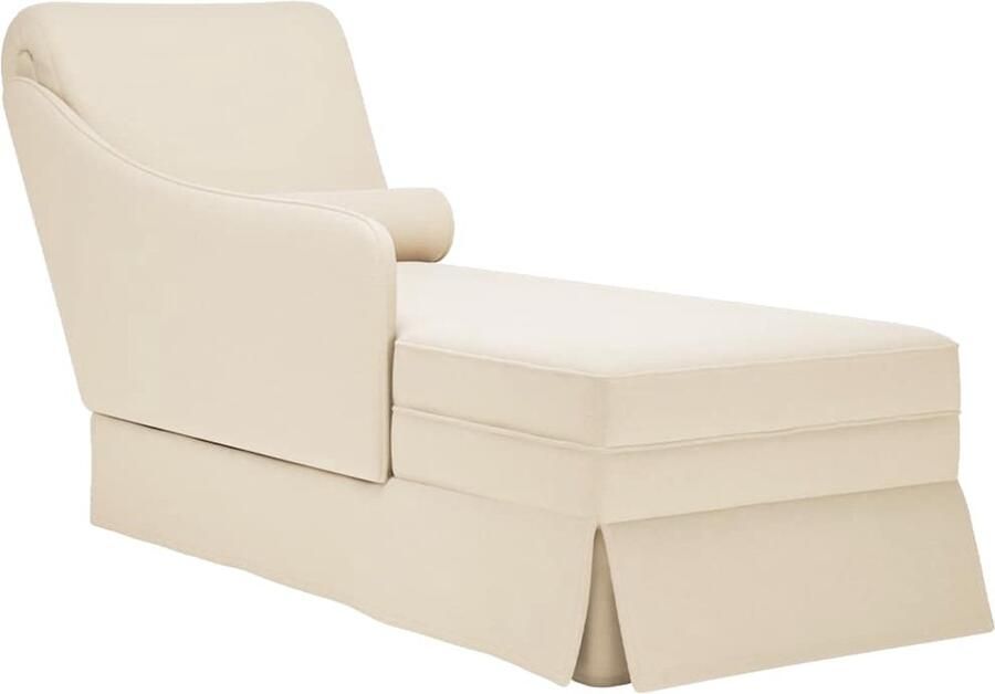 VidaXL Chaise longue Linnen Rechterarmleuning Chaise Longue Chaise Longues Chaise Lounge Stoel Chaise Lounge Fauteuil