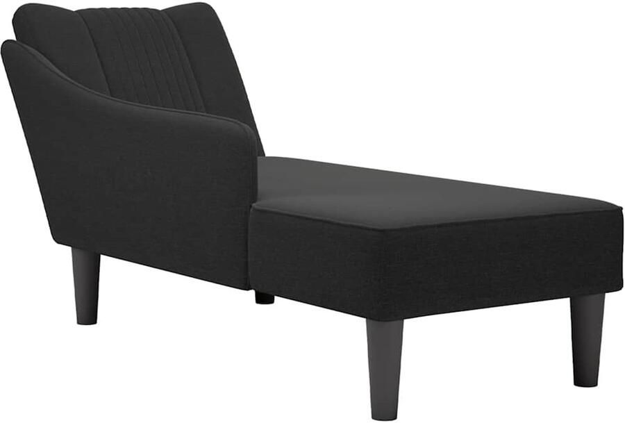 VidaXL Chaise longue Rechterarmleuning Zwart Chaise Longue Chaise Longues Chaise Lounge Stoel Chaise Lounge Bank Stoel