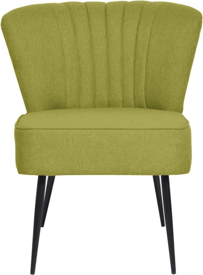 VidaXL Cocktailstoel Stof Groen Comfort & Stijl Retro Fauteuil Cocktailstoel Groen Lounge Stoel Vintage Stoel Eetkamerstoel Living Room Meubels Gezellige Stoel - Foto 2