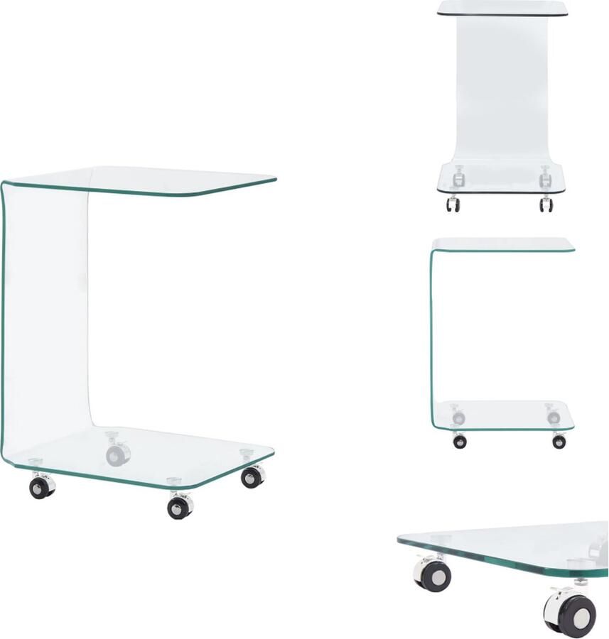 VidaXL Coffee Table Coffee Tables -couch Table Couch Tables Salontafel 45x40x63 cm gehard glas - Foto 2