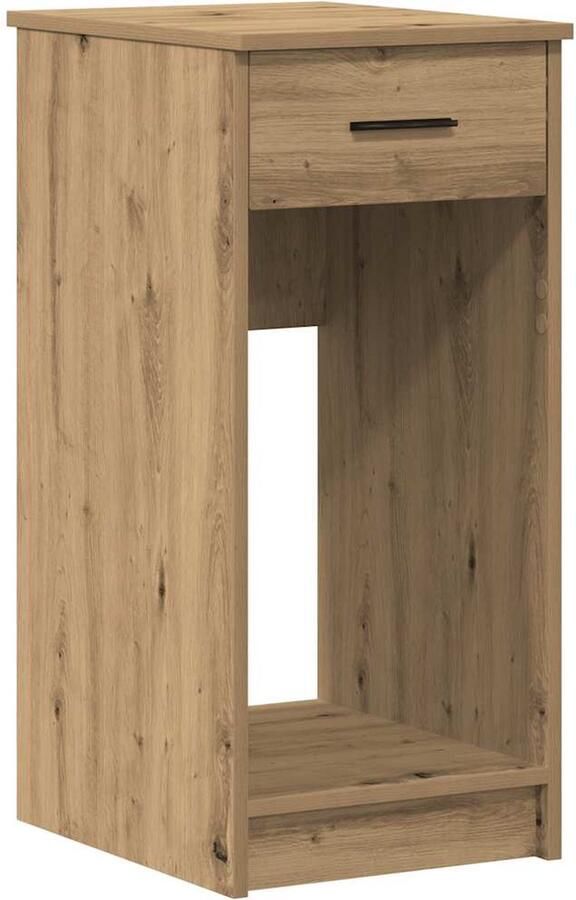 VidaXL Computertorenstandaard met lade Eiken Computertoren Standaarde Houten Bureau Laptop Tafel Pc Houder Opbergruimte