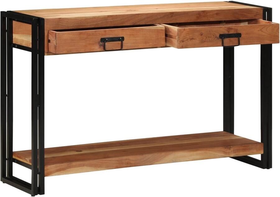 VidaXL Wandtafel met lade Bruin 120 x 33 x 75 cm Massief acaciahout