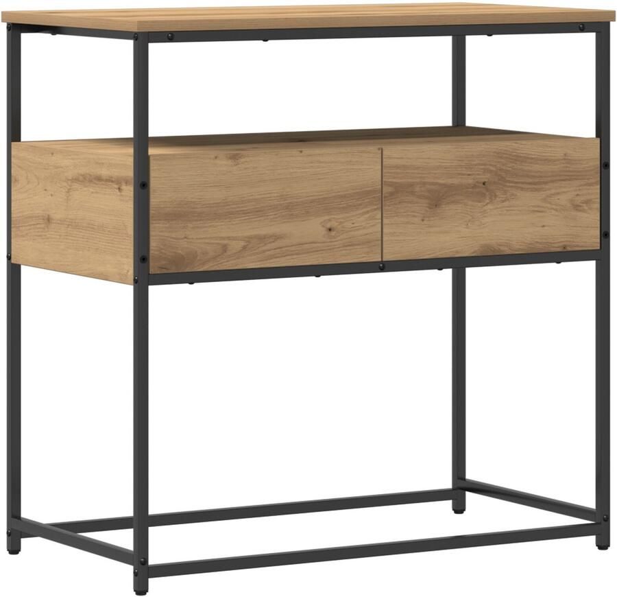 VidaXL Console Tafel Artisan Eiken Samengesteld Hout Opslag Bijzettafel - Foto 2