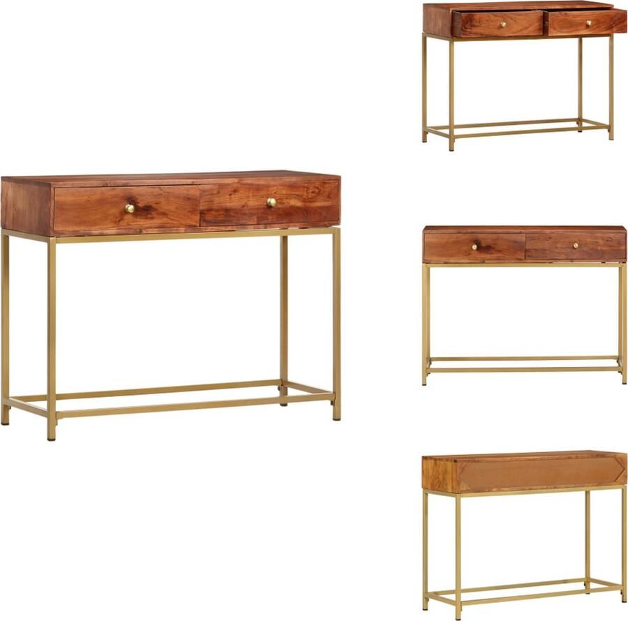 VidaXL Console Tafel Console Tafels Accent Tafel Accent Tafels Wandtafel 100x35x76 cm massief acaciahout