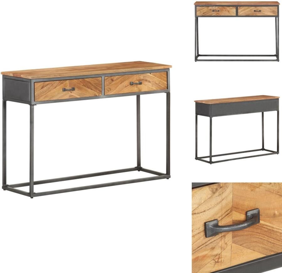 VidaXL Console Tafel Console Tafels Accent Tafel Accent Tafels Wandtafel 110x35x75 cm massief acaciahout