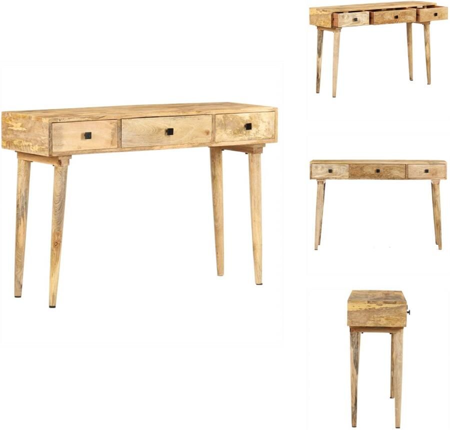 VidaXL Console Tafel Console Tafels Accent Tafel Accent Tafels Wandtafel 115x35x76 cm massief mangohout