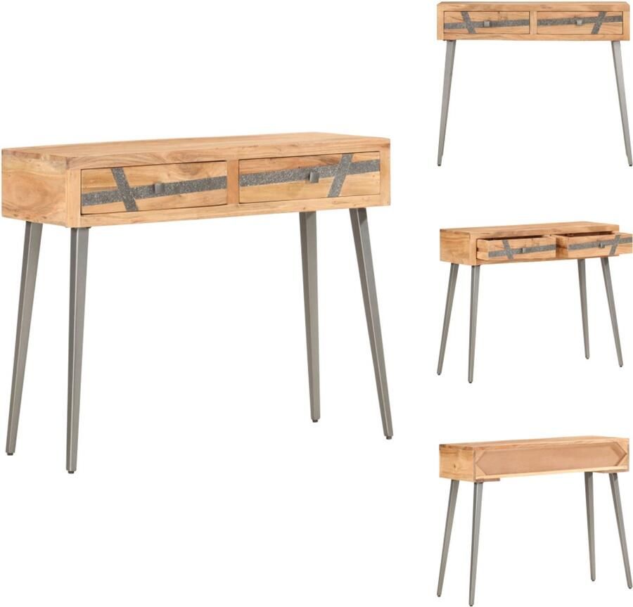 VidaXL -Wandtafel-90x30x75-cm-massief-acaciahout - Foto 3