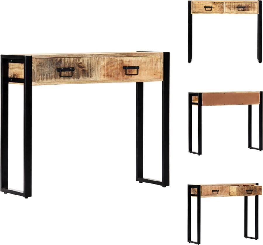 VidaXL Console Tafel Console Tafels Bijzettafel Bijzettafels Wandtafel 90x30x75 cm massief mangohout - Foto 2