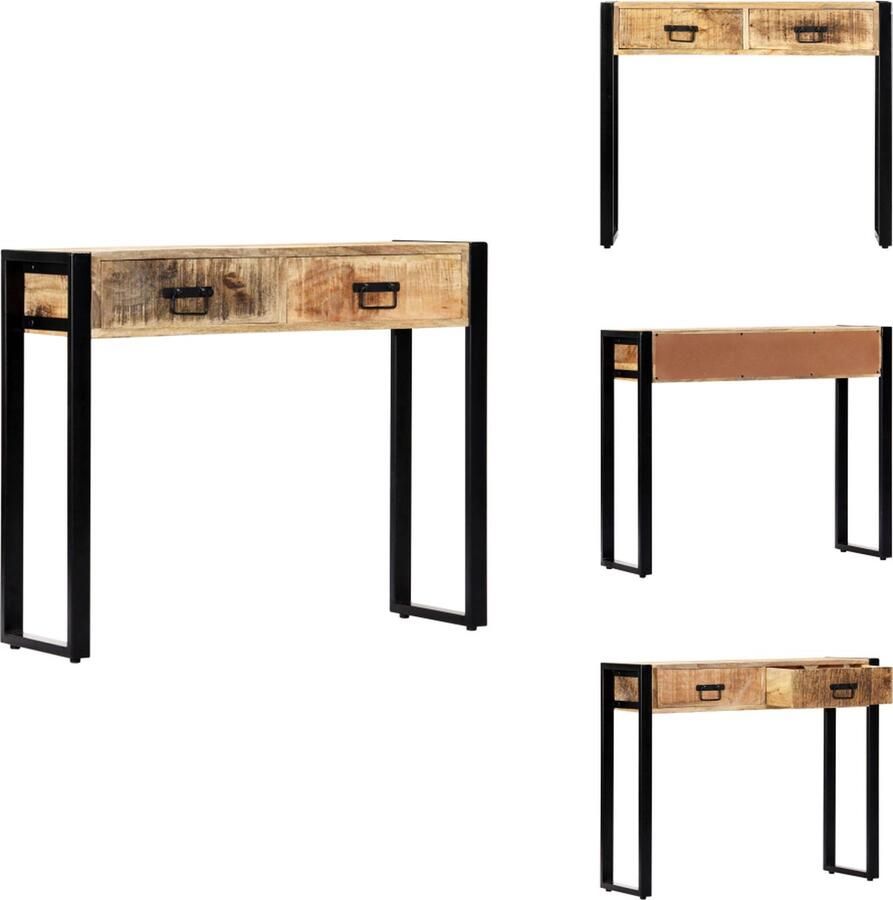 VidaXL Console Tafel Console Tafels Bijzettafel Bijzettafels Wandtafel 90x30x75 cm massief mangohout