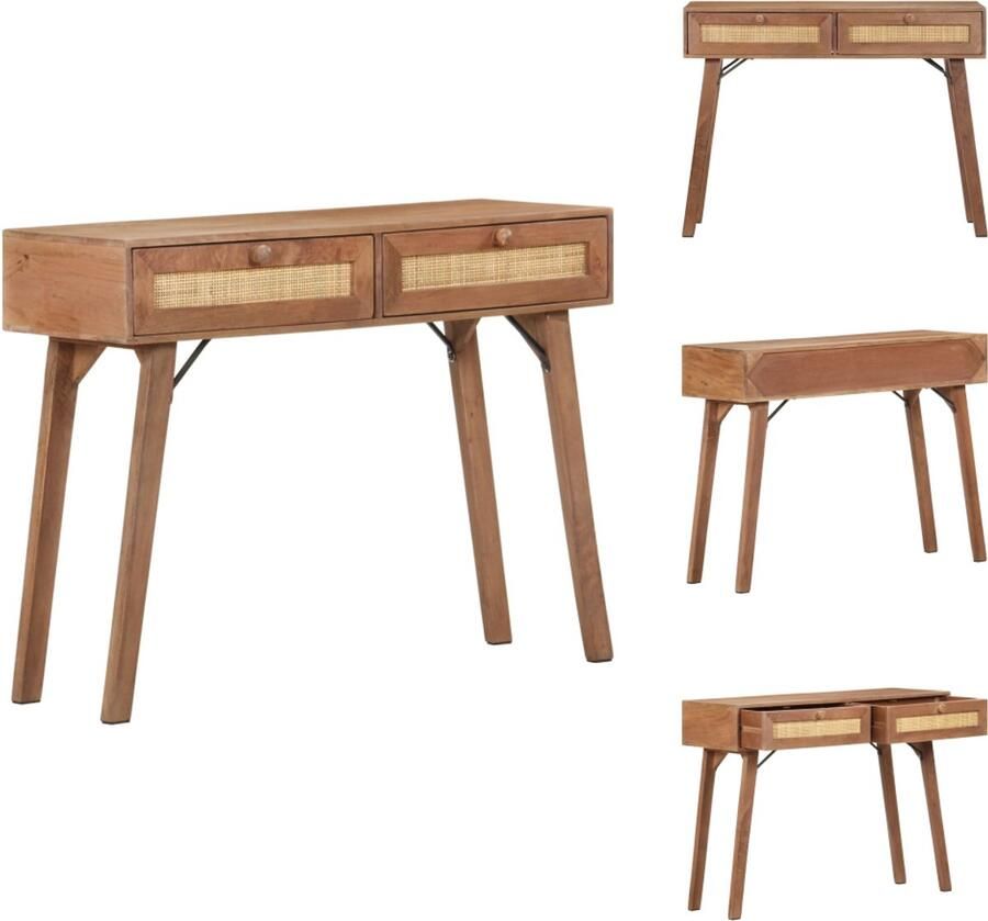 VidaXL Console Tafel Console Tafels Haltafel Haltafels Wandtafel 100x35x76 cm massief mangohout