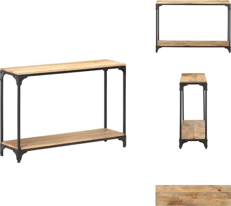 VidaXL Console Tafel Console Tafels Haltafel Haltafels Wandtafel 110x30x75 cm massief mangohout - Foto 2