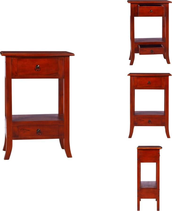 VidaXL Console Tafel Console Tafels Haltafel Haltafels Wandtafel 50x30x75 cm massief mahoniehout klassiek bruin - Foto 2