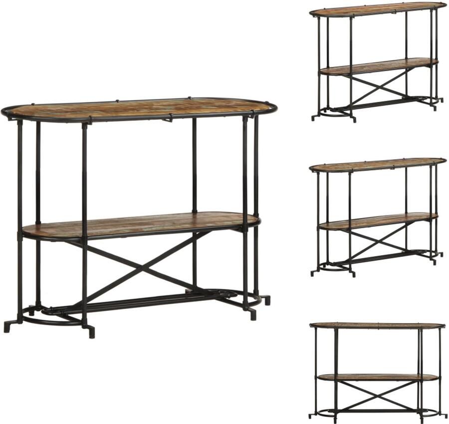 VidaXL Consoletafel Console Tafels Banktafel Haltafel Wandtafel 110x42x76 cm massief gerecycled hout