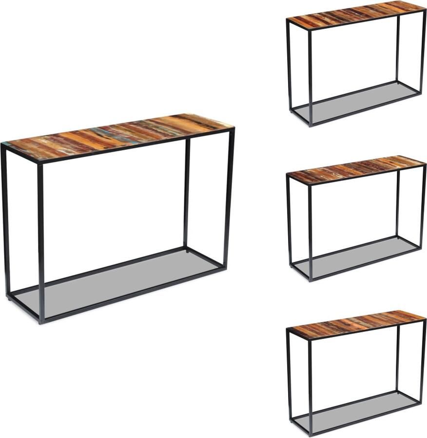 VidaXL -Wandtafel-110x35x76-cm-massief-gerecycled-hout - Foto 2