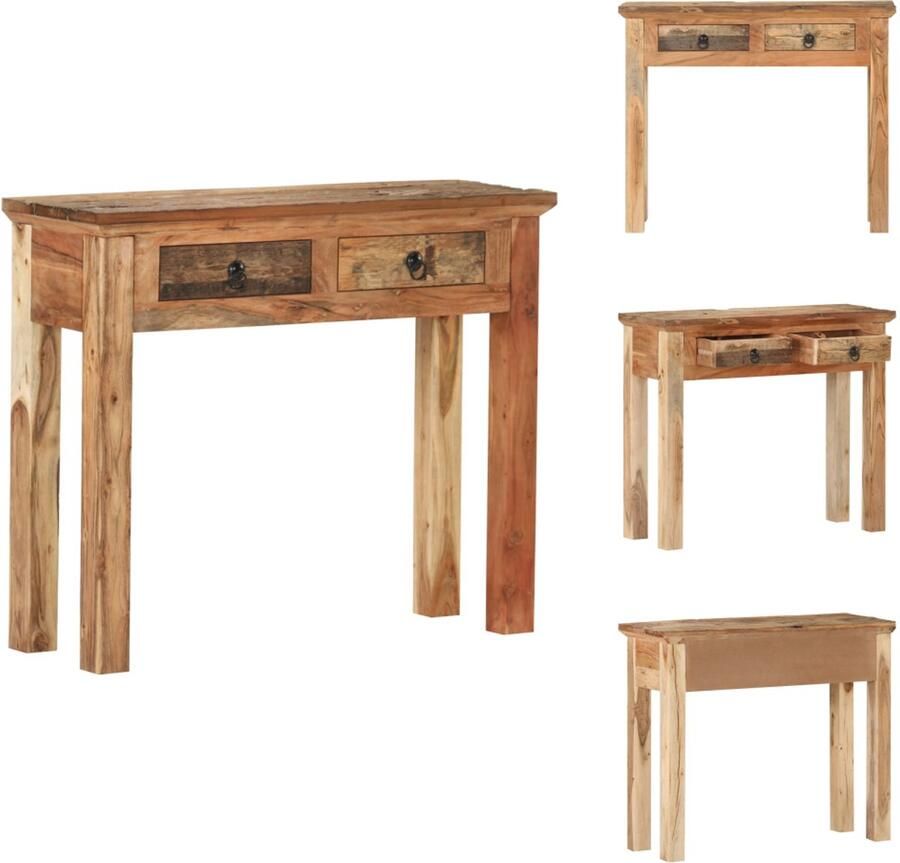 VidaXL Consoletafel Consoletafels Wandtafel Wandtafels Wandtafel 90 5x30x75 cm massief acaciahout en gerecycled hout