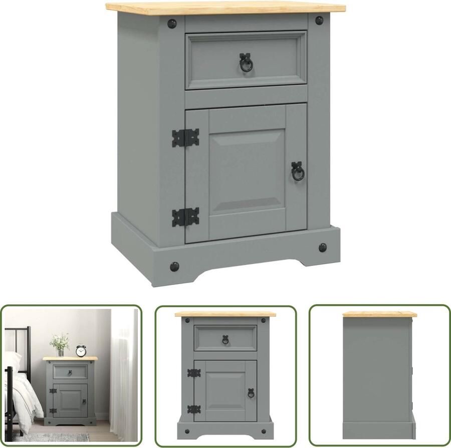 The Living Store Nachtkastje Corona Hout 53 x 39 x 67 cm Rustieke Mexicaanse stijl Nachtkastje Corona Stijl Grenshouten Nachtkastje Mexicaans Design Rustic - Foto 3