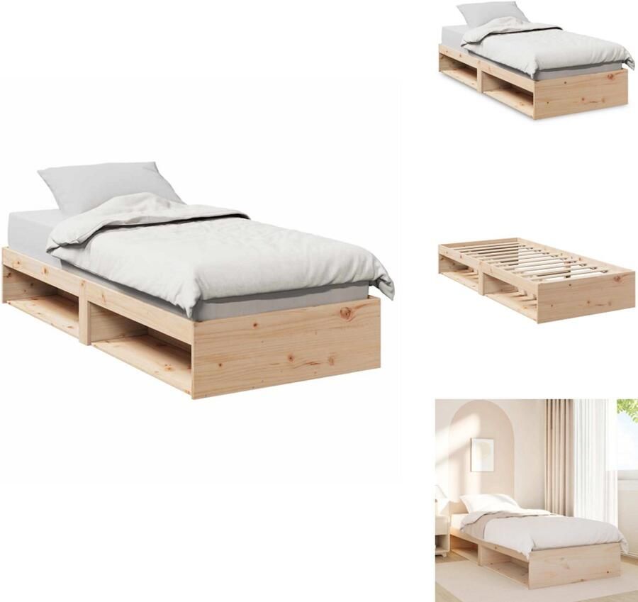 VidaXL Dagbed Dagbedden Slaapbank Logeerbed Slaapbank zonder matras 90x200 cm massief grenenhout