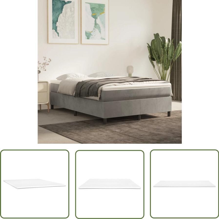 VidaXL Dekmatras 160x200x5 cm Comfortabel & Stevig Dekmatras Matras Topper Slaapcomfort Zachte Matras Toplaag Matras Nacht Rust Rugsteun Anti Allergisch Huisstofmijt