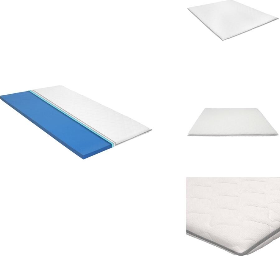VidaXL Dekmatras Dekmatrassen Matras Matrassen Topmatras 6 cm visco-traagschuim 160x200 cm