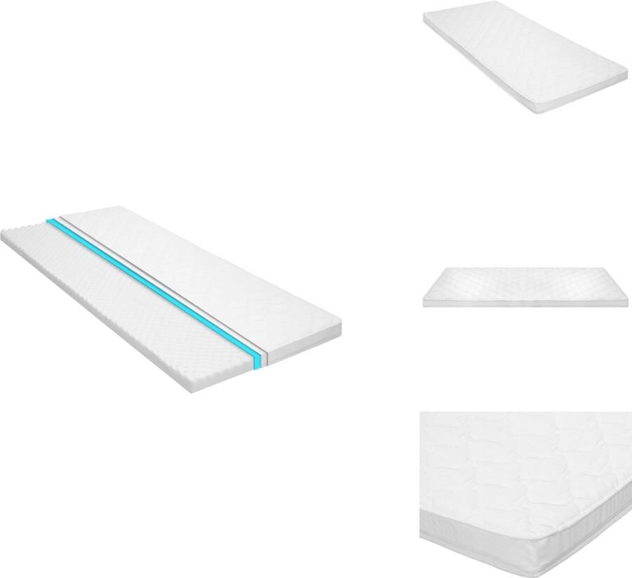 VidaXL Dekmatras Dekmatrassen Matras Matrassen Topmatras ei-profiel 6 cm koudschuim 100x200 cm