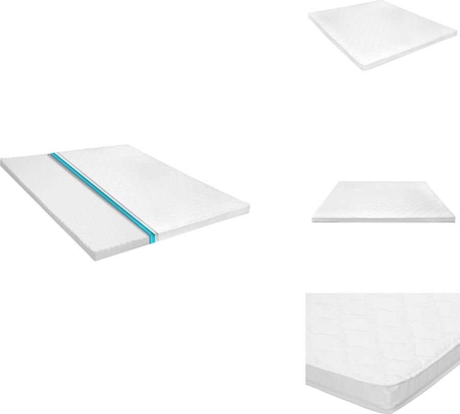 VidaXL Dekmatras Dekmatrassen Matras Matrassen Topmatras ei-profiel 6 cm koudschuim 140x200 cm