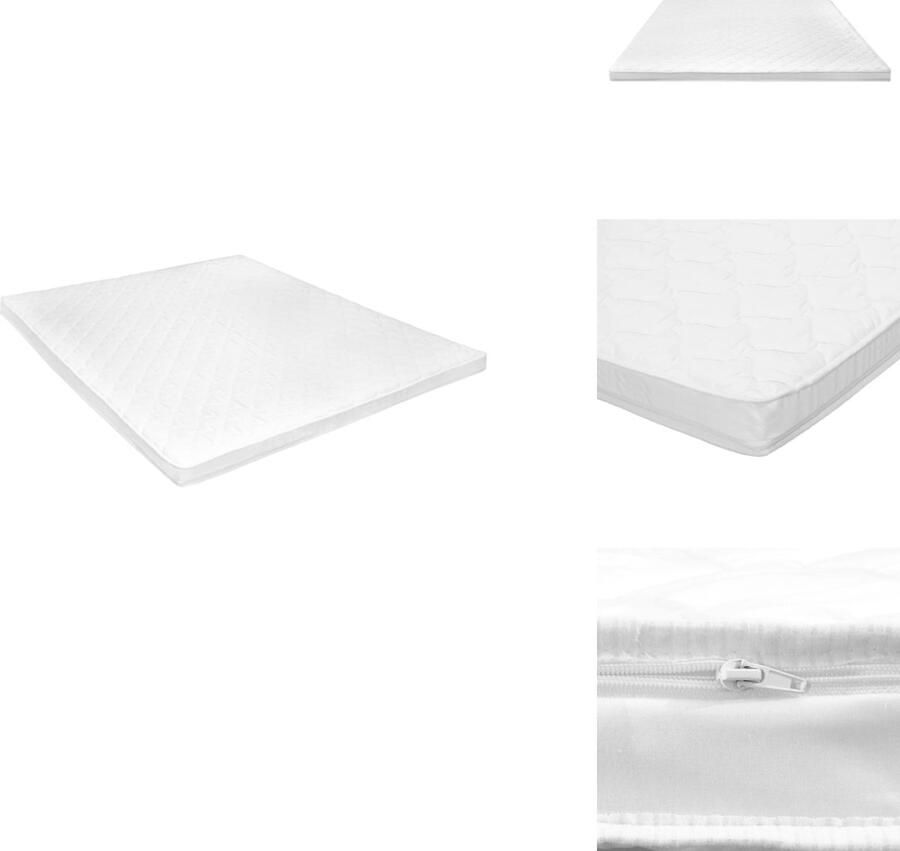 VidaXL Dekmatras Dekmatrassen Matras Matrassen Topmatras ei-profiel 6 cm koudschuim 160x200 cm