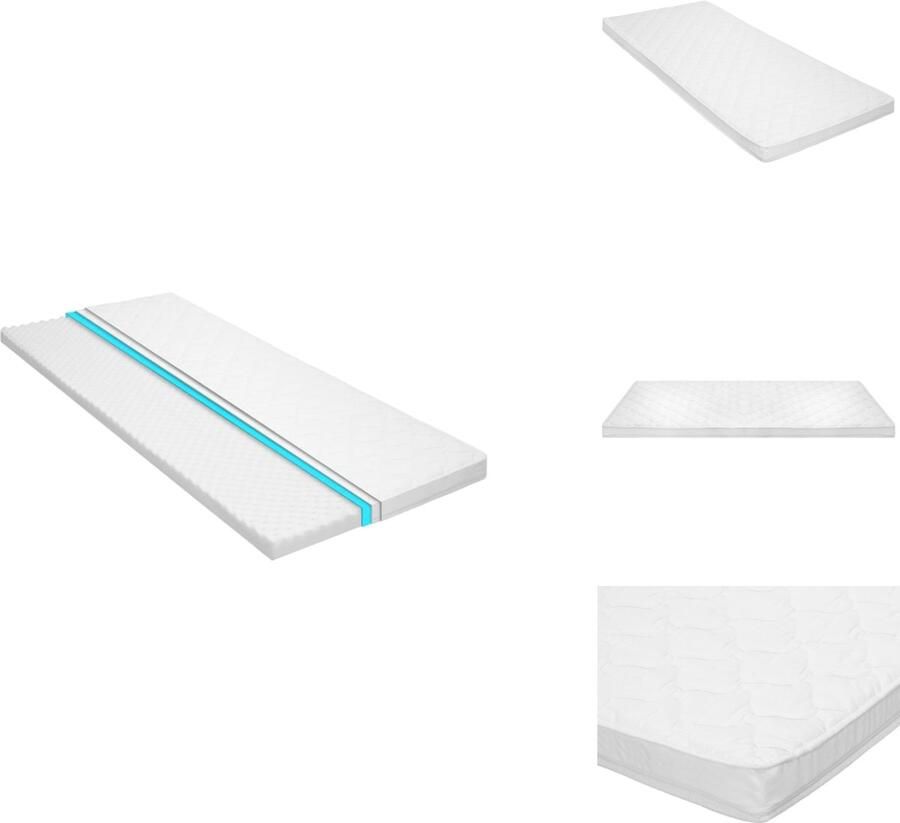 VidaXL Dekmatras Dekmatrassen Matras Matrassen Topmatras ei-profiel 6 cm koudschuim 90x200 cm