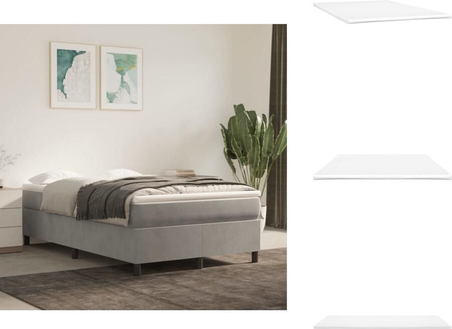 VidaXL Dekmatras Extra Zacht 120 x 200 x 5 cm Huidvriendelijk Ademend Wit Polyester Schuim Topmatras