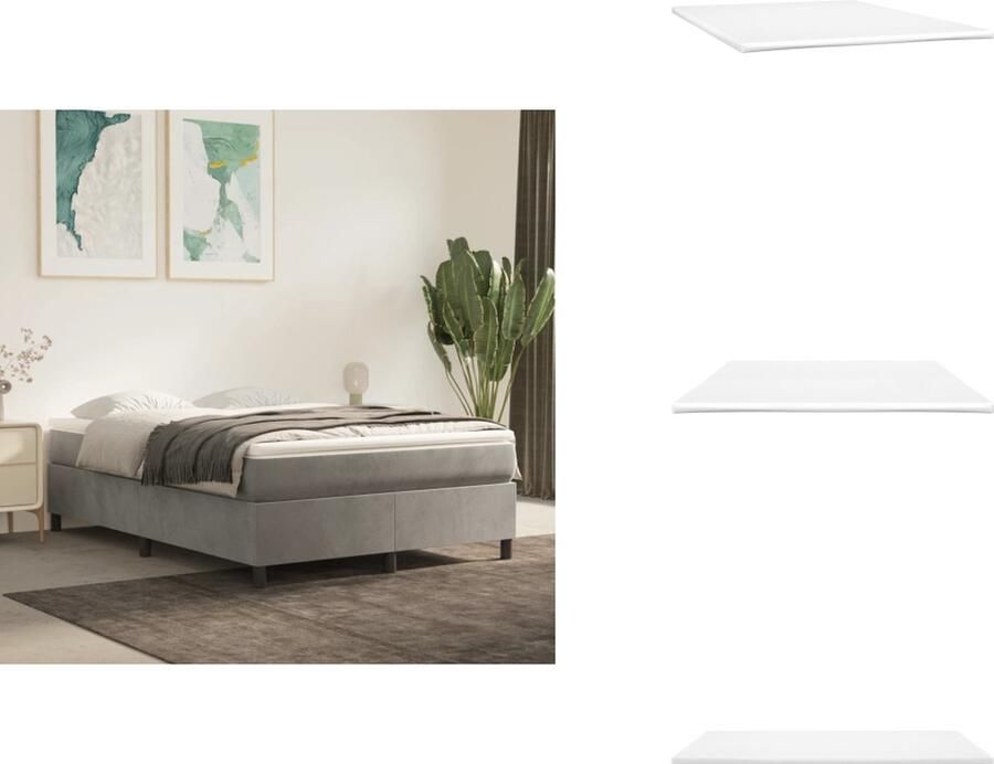 VidaXL Dekmatras Topper 160 x 200 x 5 cm Huidvriendelijke Stof Optimale Ondersteuning Wasbaar Topmatras