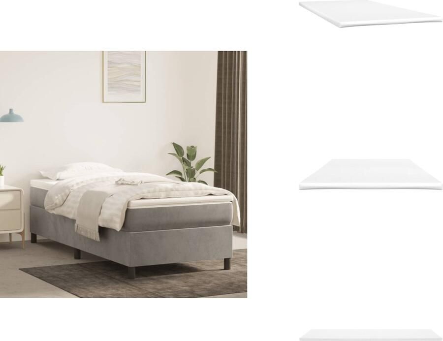 VidaXL Topper Matrasbeschermer 90 x 200 x 5 cm Wit Huidvriendelijk Topmatras