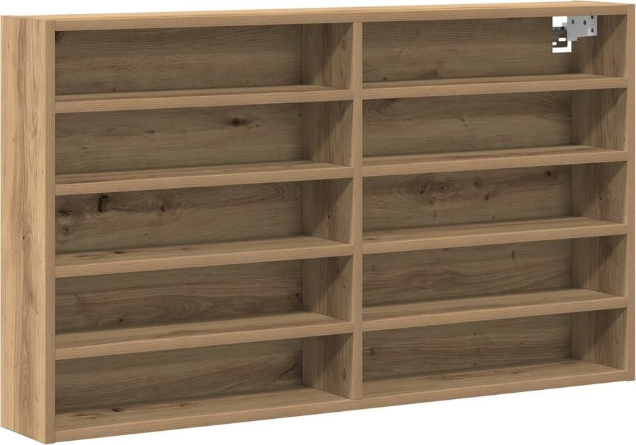 VidaXL Display Kast met plank artisanaal eikenkleurig 100 x 15 x 58 cm