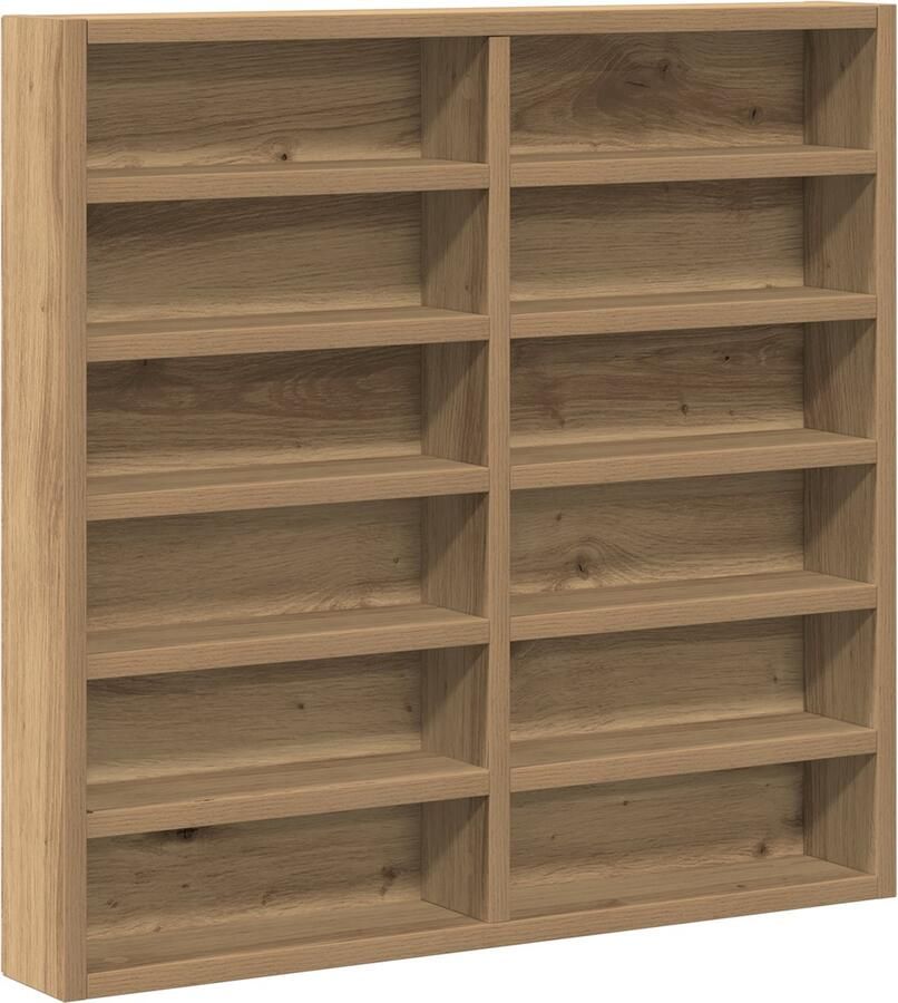 VidaXL Display Kast met plank artisanaal eikenkleurig 60 x 8.5 x 58 cm