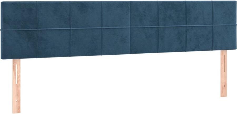 VidaXL Hoofdborden 2 st 80x5x78 88 cm fluweel donkerblauw - Foto 10