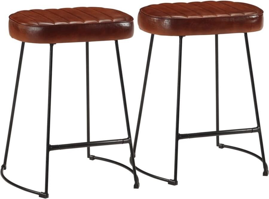 The Living Store Retro Barkruk Keukenkruk 40 x 29.5 x 53 cm Donkerbruin Retro Barkruk Donkere Stoel Industriële Barkruk Keukenbarstoelen Barkrukken Set