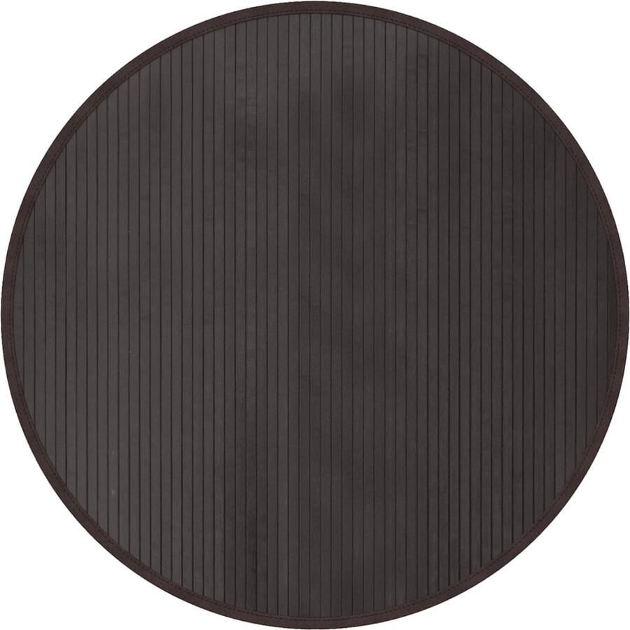 The Living Store Bamboe Tapijt 100 cm Donkerbruin Natuurlijk en Duurzaam Bamboetapijt Donkere Vloertegels Woon Accessoires Vloerkleden Binnentapijt