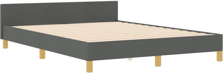 VidaXL Bed Frame zonder Matras Donkergrijs 120x190 cm Stof Set van 3 - Foto 2