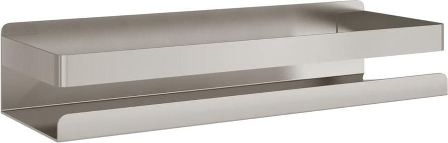 VidaXL Doucherekje 30x10x6cm Geborsteld RVS Doucherekje Badkameraccessoires Roestvrijstalen Rekken Wandrekken Opslagruimte