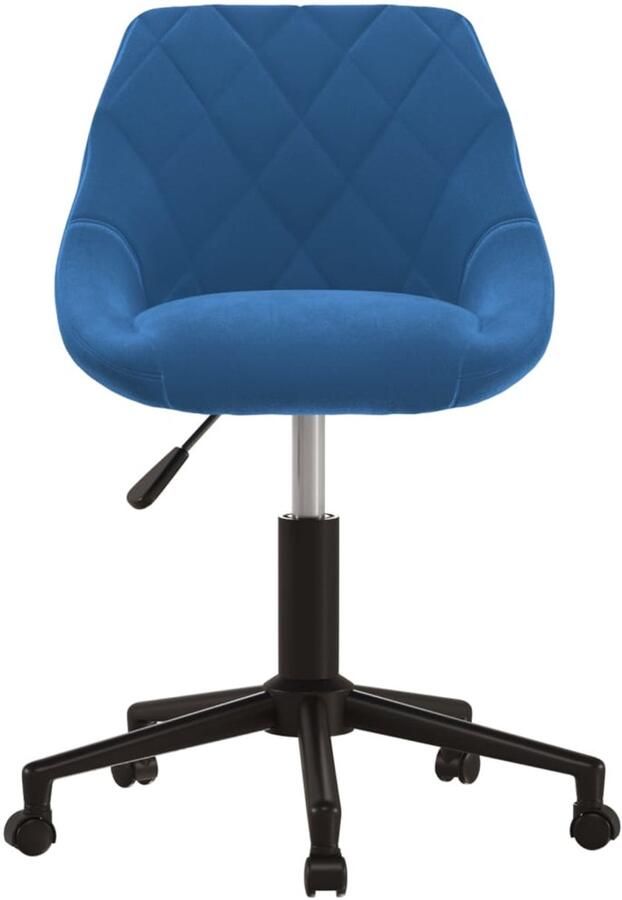 VidaXL Draaibare Eetkamerstoel Fluweel Blauw Draaibare Eetkamerstoel Fluweel Blauwe Eetkamerstoel Design Eetkamerstoel Ergonomische Eetkamerstoel