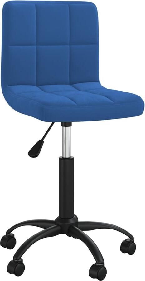 VidaXL Draaibare Eetkamerstoel Fluweel Blauw Staal Draaibare Eetkamerstoel Blauw Velvet Stoel Design Stoel Comfortabele Stoel Ergonomische Stoel Modern Meubilair Salontafel Woonkamermeubels - Foto 2