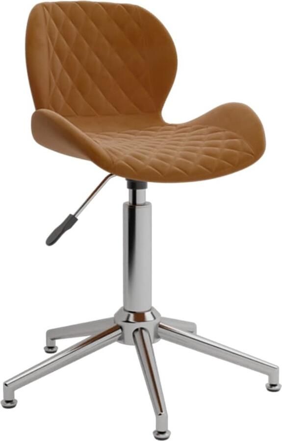VidaXL Draaibare Eetkamerstoel Fluweel Bruin Draaibare Eetkamerstoel Fluweel Stoel Bruine Eetkamerstoel Salontafel Woonkamer Meubels Modern Meubilair Velvet Fauteuil Vintage Stoel