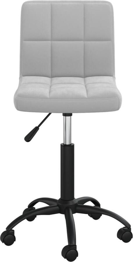 VidaXL Draaibare Eetkamerstoel Fluweel Lichtgrijs Draaibare Eetkamerstoel Fluweel Stoel Lichtgrijs Meubilair Ergonomische Stoel Adjustable Height Chair