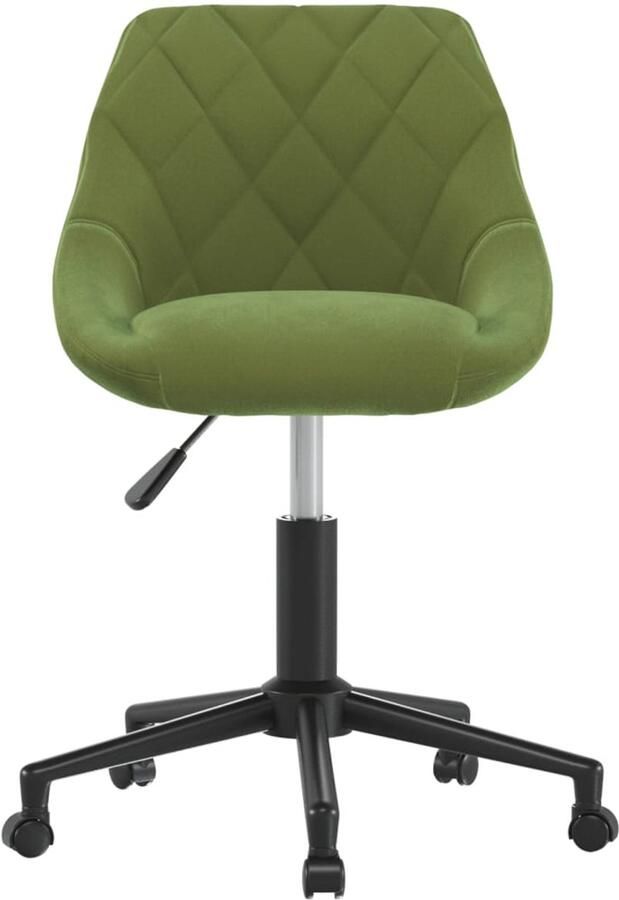 VidaXL Draaibare Eetkamerstoel Fluweel Lichtgroen Draaibare Eetkamerstoel Fluweel Lichtgroene Eetkamerstoel Design Eetkamerstoel Ergonomische Eetkamerstoel