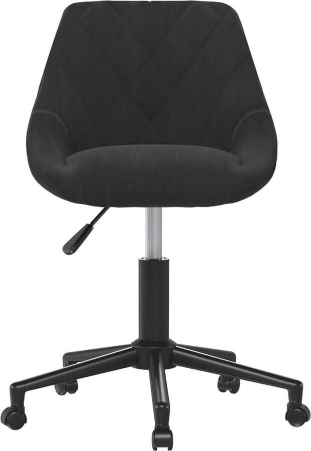 VidaXL Draaibare Eetkamerstoel Fluweel Zwart Draaibare Eetkamerstoel Fluweel Zwarte Eetkamerstoel Design Eetkamerstoel Comfortabele Eetkamerstoel
