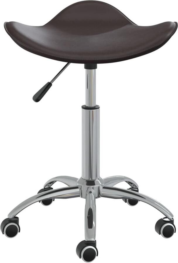 VidaXL Draaibare Eetkamerstoel Kunstleer Bruin Trendy Stoel Draaibare Stoel Eetkamerstoel Kunstleder Stoel Modern Interieur