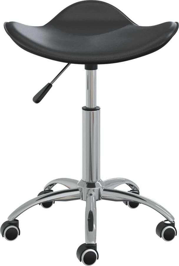 VidaXL Draaibare Eetkamerstoel Kunstleer Zwart Draaistool Eetkamerstoel Salontafel Zwarte Stoel Kunstleder Stoel Moderne Stoel Ergonomische Stoel Bureaustoel