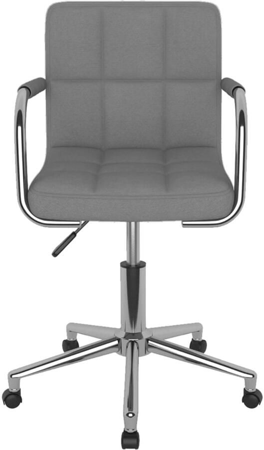 VidaXL Draaibare Eetkamerstoel Lichtgrijs Draaibare Eetkamerstoel Grijs Comfortabele Stoel Design Stoel Moderne Eetkamerstoel