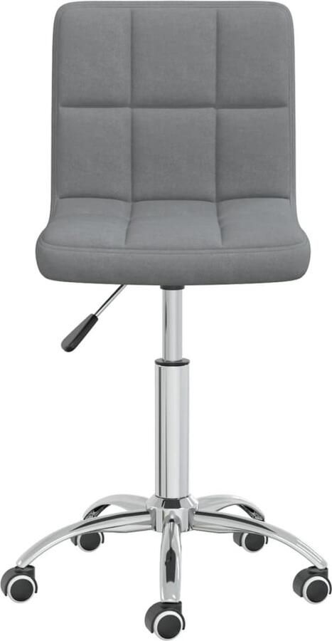 VidaXL Draaibare Eetkamerstoel Lichtgrijs Draaibare Eetkamerstoel Grijs Eetkamerstoel Stof Ergonomische Eetkamerstoel Comfortabele Eetkamerstoel Adjustable Dining Chair - Foto 2