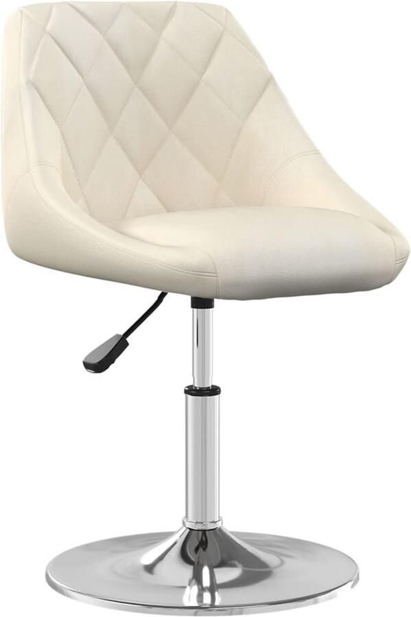 VidaXL Draaibare Eetkamerstoelen 6 st Crème Draaibare Eetkamerstoel Eetkamerstoelen Fluweel Stoel Crème Kleur Moderne Eetkamerstoel