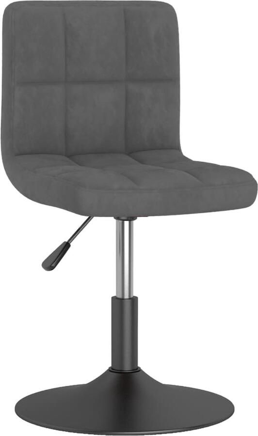 VidaXL Draaibare Eetkamerstoelen Fluweel 6 stuks Draaibare Eetkamerstoelen Fluweel Donkere Eetkamerstoelen Design Eetkamerstoelen Grijs