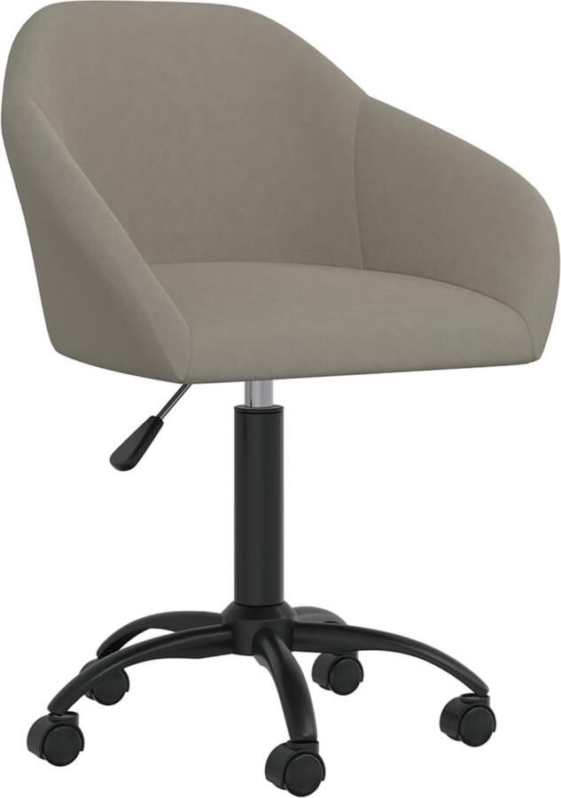 VidaXL Draaibare Eetkamerstoelen Fluweel Grijs Eetkamerstoelen Draaibare Stoelen Fluweel Stoelen Grijze Stoelen Lounge Stoelen Design Stoelen Comfortabele Stoelen